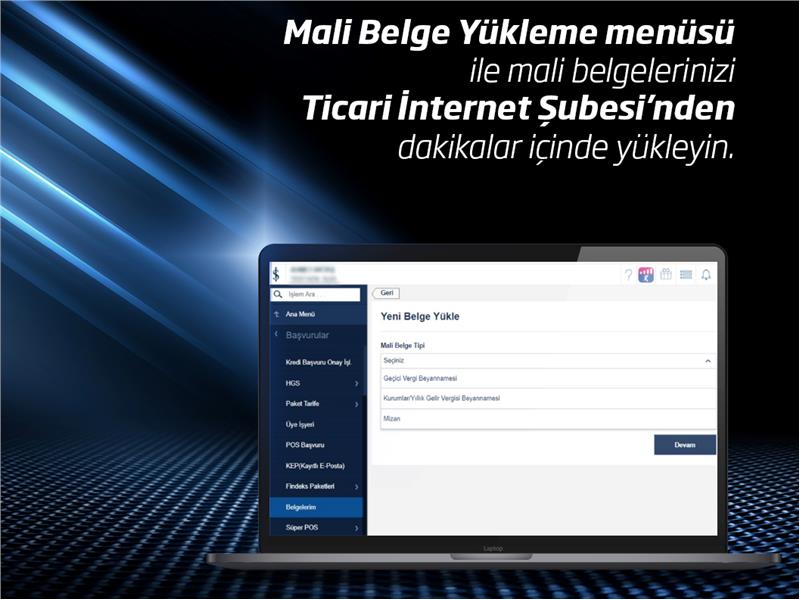 İş Bankası ticari müşterilerine mali verilerini İnternet Şubesi’nden yükleme imkanı sundu