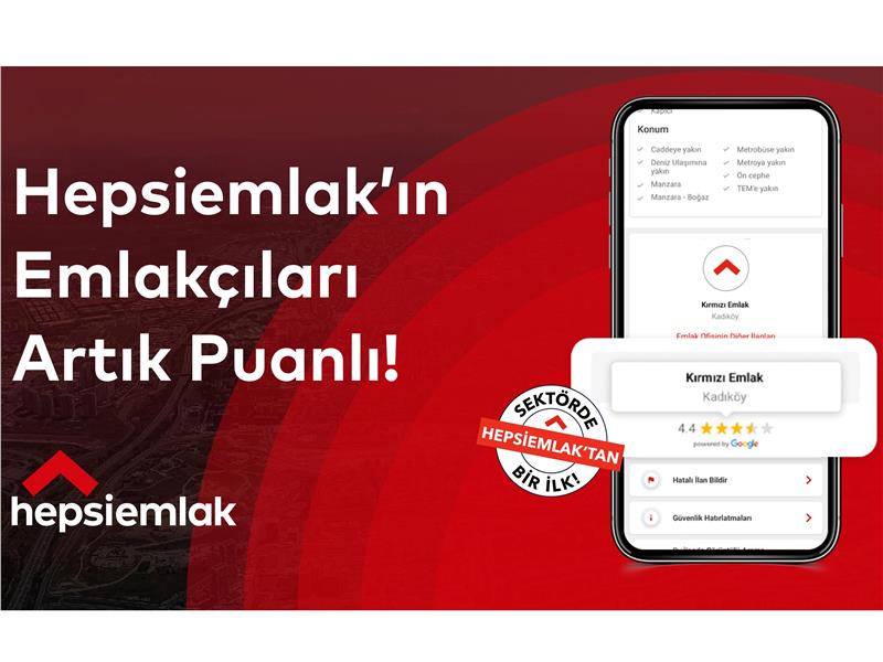 Emlak Ofislerinin Değerlendirme Puanları Hepsiemlak’ta!