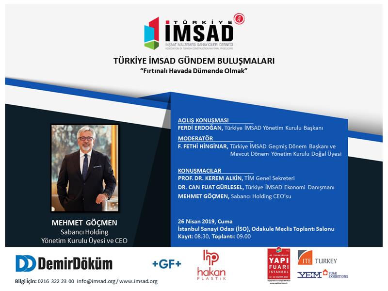 Türkiye İMSAD Gündem Buluşmaları 26 Nisan'da