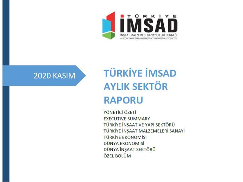 TÜRKİYE İMSAD ‘KASIM 2020 SEKTÖR RAPORU’ AÇIKLANDI