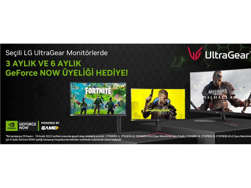 LG’den Monitör Alanlara GeForce NOW, GAME Plus Premium Üyeliği Hediye