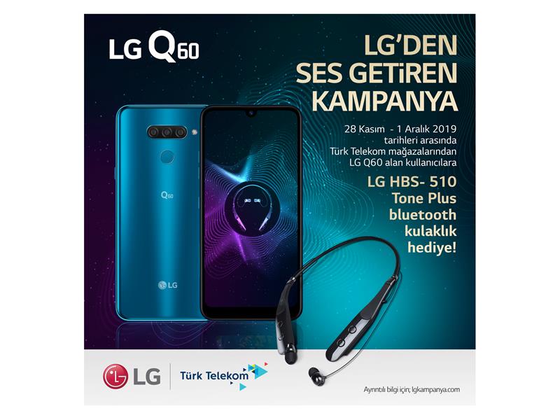 LG’den 3 Gün Geçerli Kampanya:  LG Q60 Alanlara LG Bluetooth Kulaklık Hediye