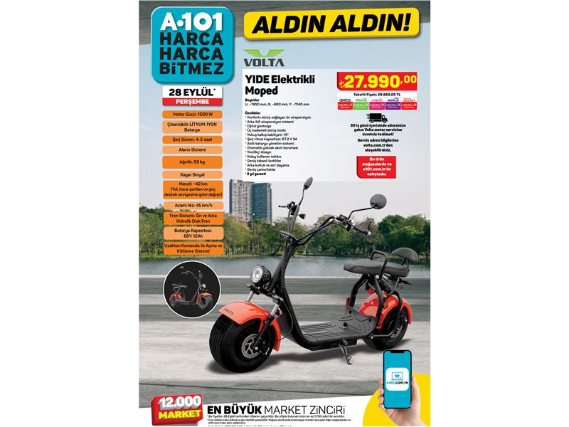 A101 Eylül Ayını Elektrikli Moped ve Birbirinden Çeşitli Teknolojik Ürünlerle Kapatıyor