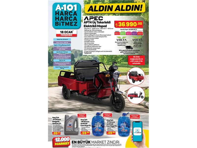 A101 18 Ocak’ta Elektrikli Mopedi Tüketicilerle Buluşturacak