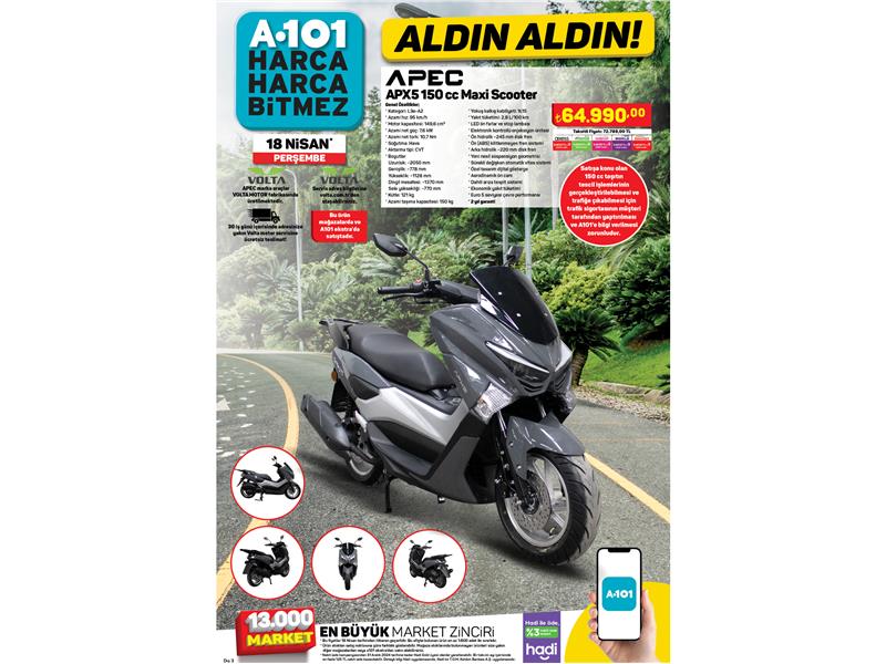 A101’den 18 Nisan’da Maxi Scooter Fırsatı