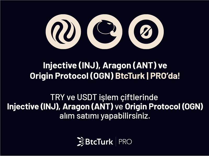 BtcTurk PRO’da üç yeni kriptopara listelendi 