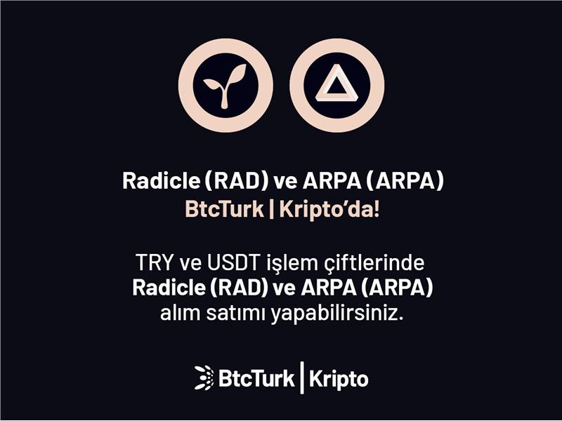 BtcTurk Kripto’da iki yeni kriptopara listelendi