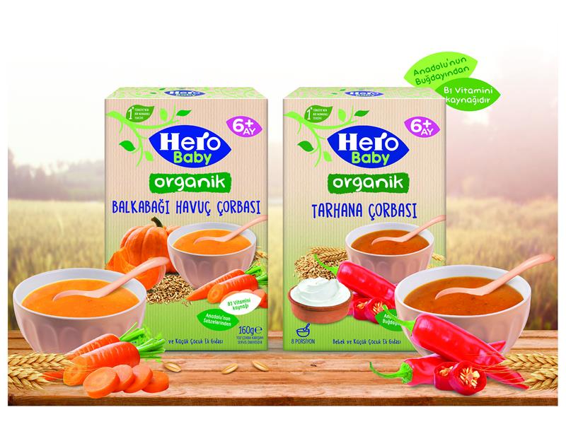 Hero Baby’nin Organik Bebek Çorbaları Kış aylarında bebeğinize sıcacık bir lezzet sunuyor! 