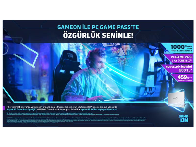 Türk Telekom GAMEON ile Game Pass’te  sınırsız oyun fırsatı