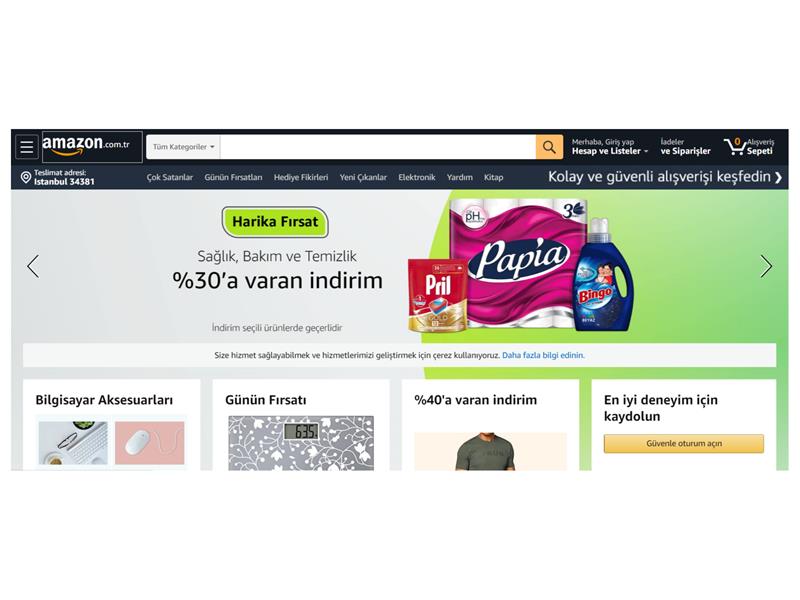 Amazon.com.tr’den Sağlık, Bakım, Temizlik, Kişisel Bakım ve Kozmetik İndirimleri