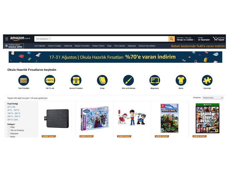 Amazon.com.tr’nin Okula Hazırlık Fırsatları başladı