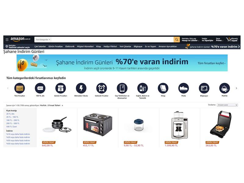 Amazon.com.tr Şahane İndirim Günleri’ni duyurdu