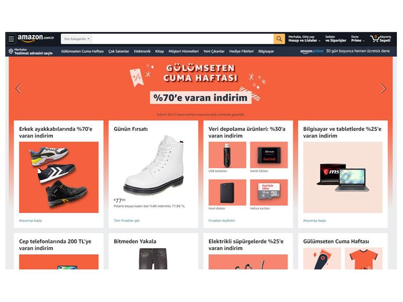 Amazon.com.tr’nin “Gülümseten Cuma Haftası” fırsatları başladı!