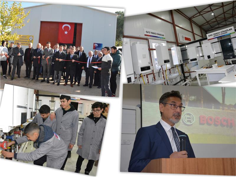 Bosch Home Comfort Türkiye, Manisa Mesleki ve Teknik Anadolu Lisesi’nde uygulama laboratuvarı açtı 