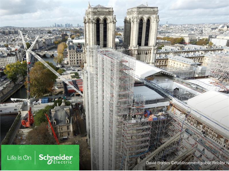 Schneider Electric, Paris'teki Notre-Dame Katedrali'nin Renovasyonu için Çalışıyor