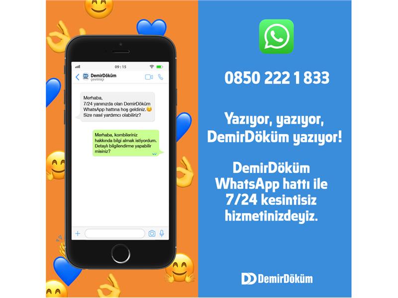 DemirDöküm WhatsApp Hattı ile tüm hizmetlerini  tek tıkla erişilebilir hale getirdi