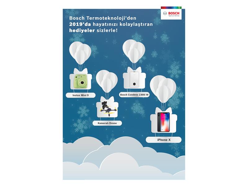 Bosch Termoteknoloji, yeni yıl sosyal medya yarışmasıyla takipçilerine birbirinden değerli hediyeler dağıtıyor.