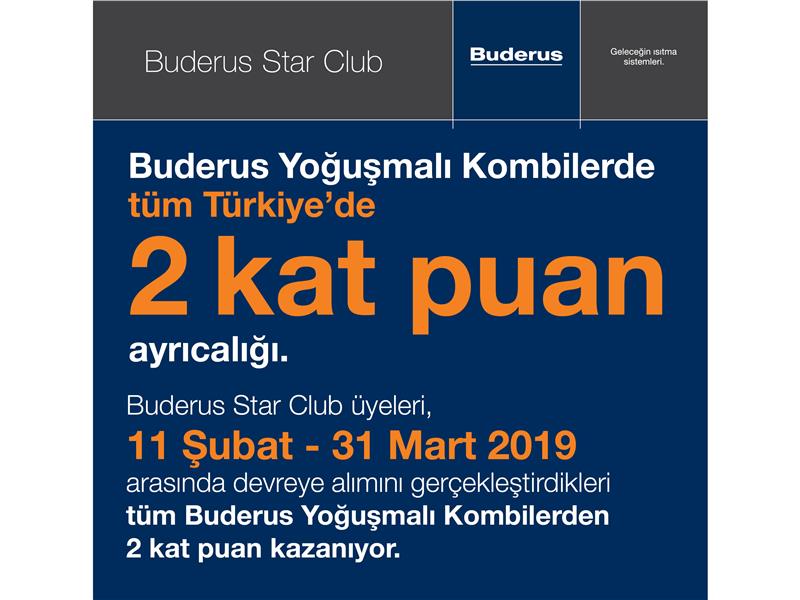 Buderus Star Club uzmanlarına tüm Türkiye’de geçerli 2 Kat Puan Kampanyası! 