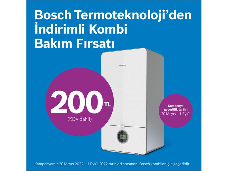 Bosch Termoteknoloji'den  sadece 200 TL’ye kombi bakım fırsatı