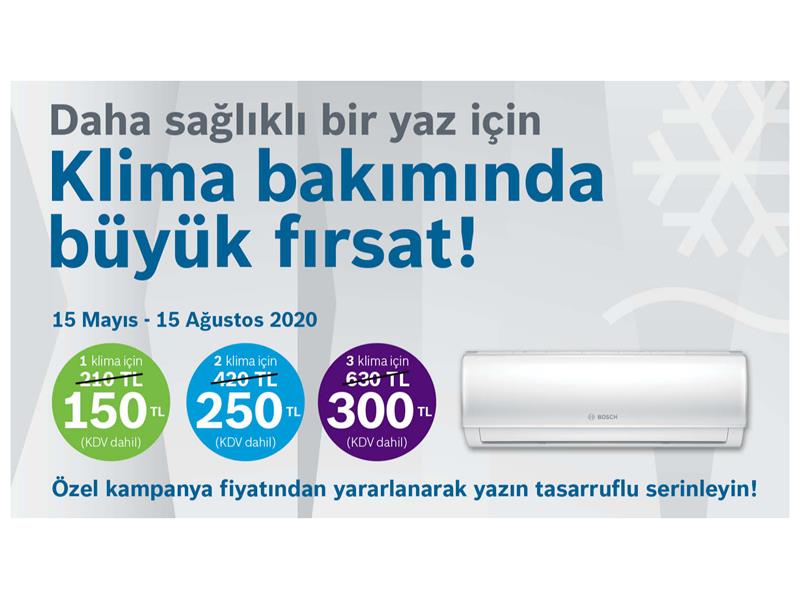 Bosch Termoteknoloji’den yaz aylarına özel klima bakım kampanyası!