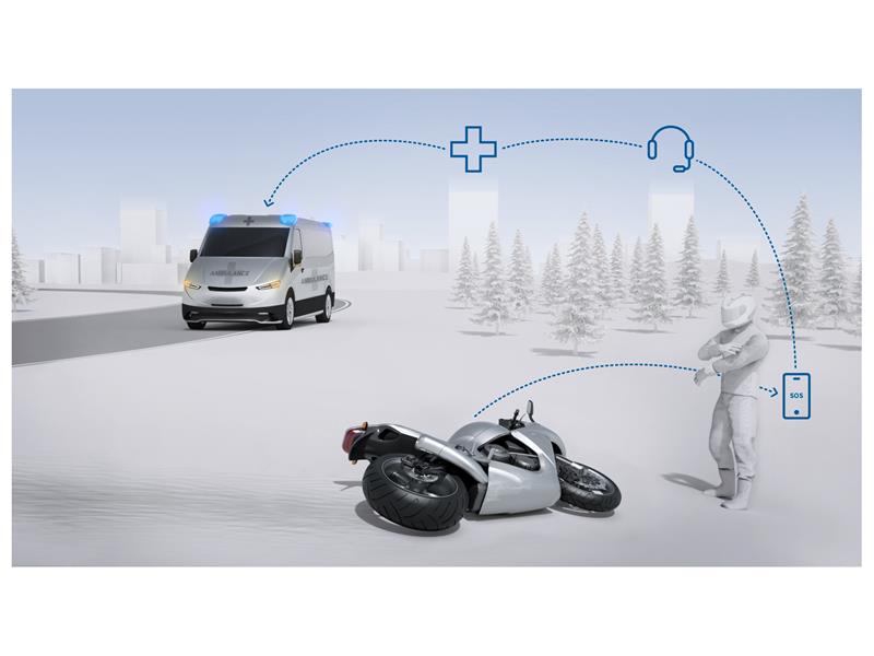 Bosch’tan motosikletler için  otomatik acil çağrı sistemi 