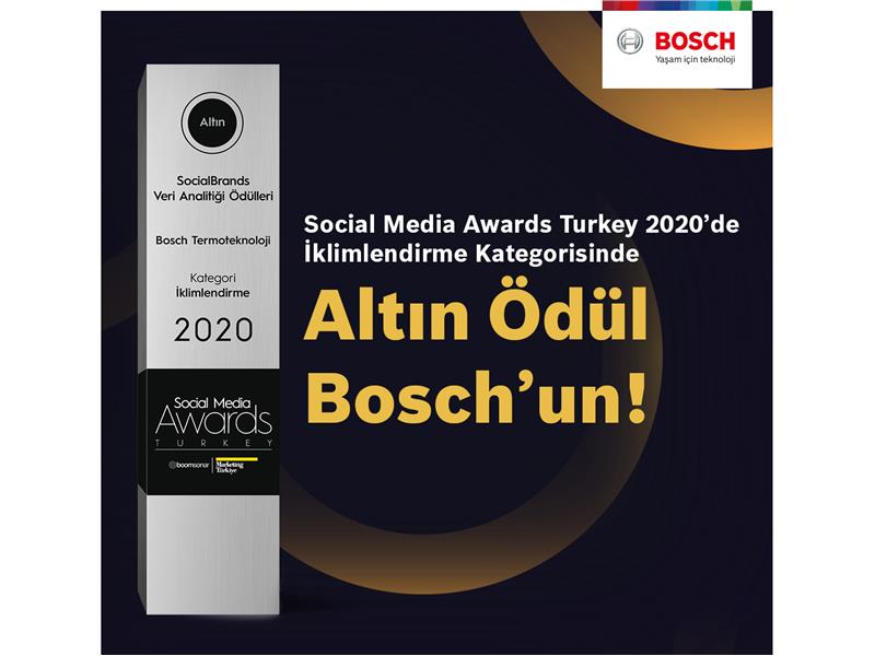 Bosch Termoteknoloji, İklimlendirme Alanında Social Media Awards Altın Ödülün Sahibi Oldu! 