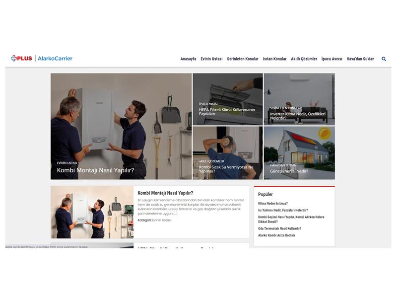 Alarko Carrier İklimlendirme Rehberi Alarko Carrier Plus’ı Yayına Aldı