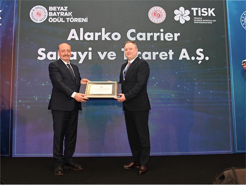 Alarko Carrier ‘Beyaz Bayrak’ Ödülünü Kucakladı