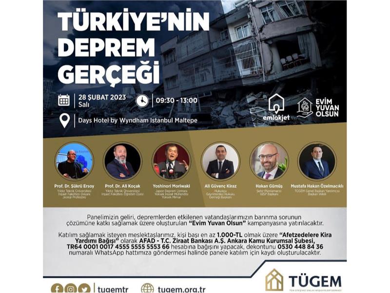 Deprem Uzmanları "Türkiye'nin Deprem Gerçeği" panelinde buluşuyor!!!