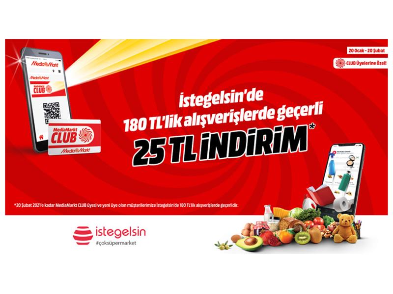 MediaMarkt ve istegelsin’den 25 TL indirim