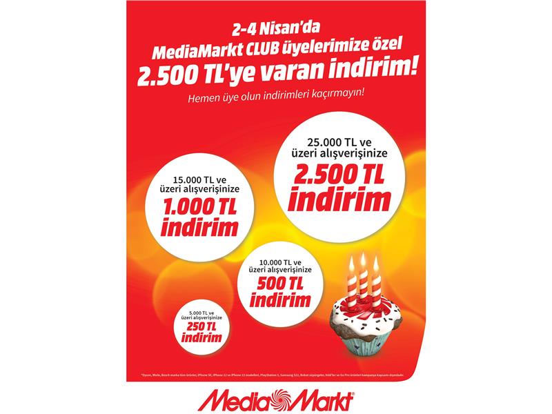 MediaMarkt'tan CLUB üyelerine özel indirimler