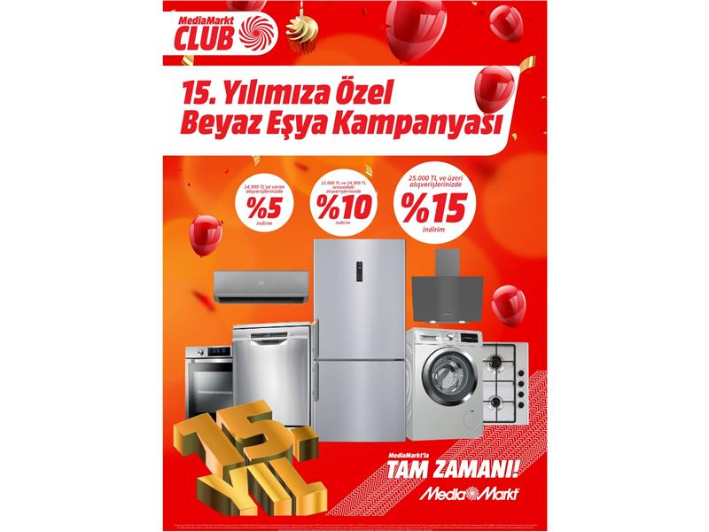 Beyaz eşyalarda yüzde 15’e varan indirim MediaMarkt’ta