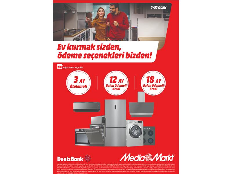 Ev Kurmak Sizden, Ödeme Seçenekleri MediaMarkt’tan!