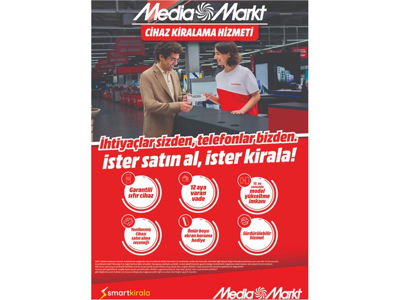 MediaMarkt’ta 1 yılda 700’den fazla akıllı telefon kiralandı