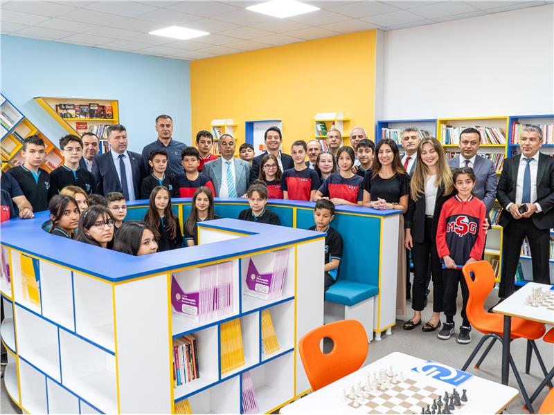 Gedik Yatırım’ın öğrencilere hediye ettiği üçüncü kütüphane Kayseri’de açıldı