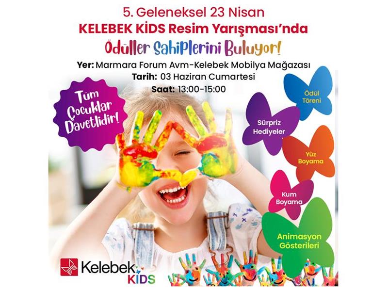 Kelebek Mobilya 5. Geleneksel “Kelebek Kids Resim Yarışması”nda Ödüller Sahiplerini Buldu