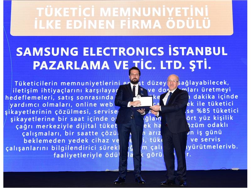 Ticaret Bakanlığı’ndan Samsung Türkiye’ye Prestijli Ödül