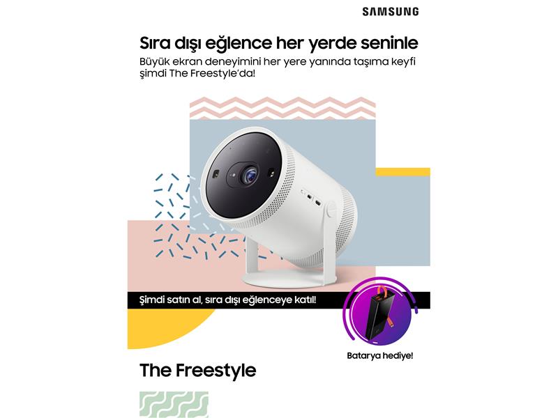 Samsung’un taşınabilir ekran ve eğlence cihazı ‘The Freestyle’ın batarya hediyeli kampanyası 24 Mayıs’a kadar devam edecek