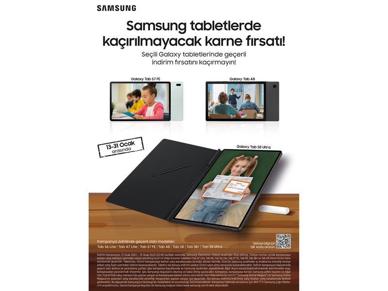 Samsung tabletlerde kaçırılmayacak karne kampanyası