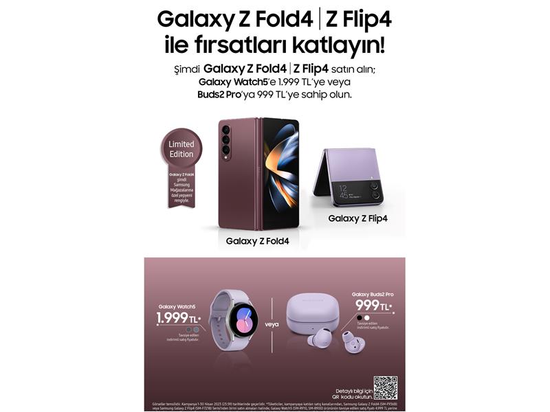 Üretkenlik ve yaratıcılığın zirvesi Galaxy Z Fold4, şimdi yeni ‘Burgundy’ renk seçeneğiyle satışta