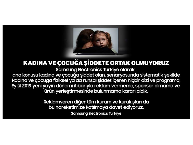 Samsung konusu kadına ve çocuğa şiddet olan dizilere reklam vermeme hareketini başlattı