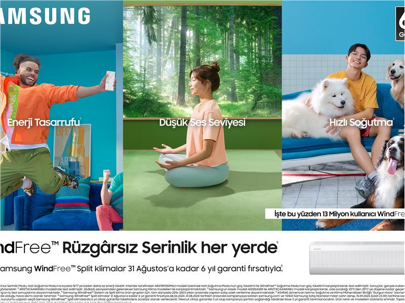Samsung WindFree™ klimalarda 6 yıl garanti kampanyası başladı