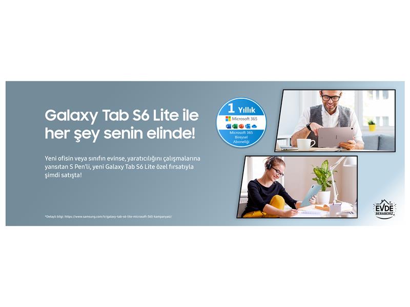 Galaxy Tab S6 Lite şimdi Microsoft 365 Bireysel aboneliği ile birlikte! 