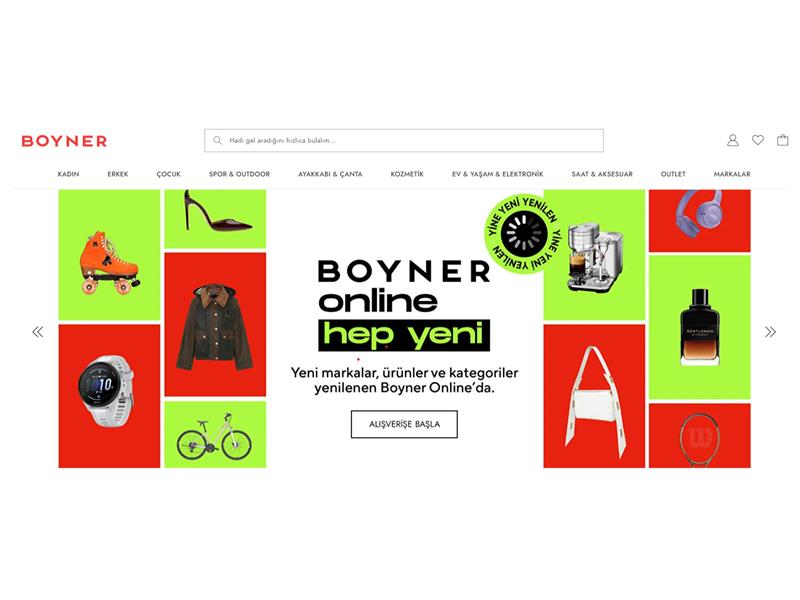 BOYNER DÖNÜŞÜMÜ YEPYENİ BOYNER ONLINE İLE DEVAM EDİYOR