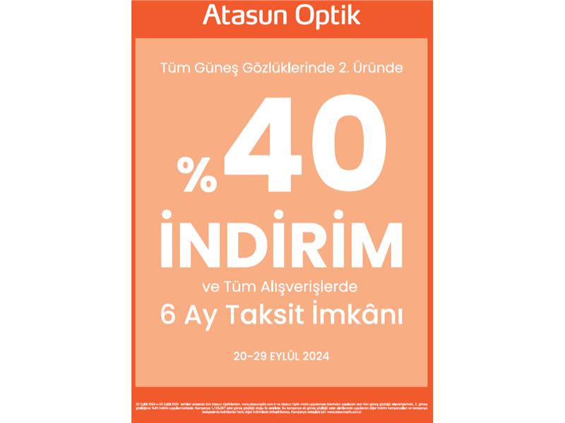Atasun Optik’ten harika kampanya: Güneş gözlüğünün ikincisi yüzde 40 indirimli