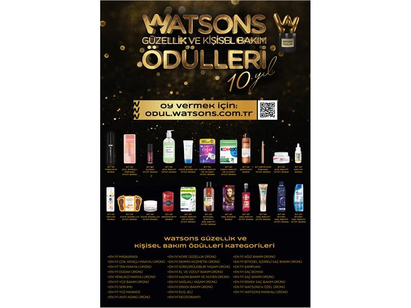 10. Watsons Güzellik ve Kişisel Bakım Ödülleri için Oylamalar Başladı!
