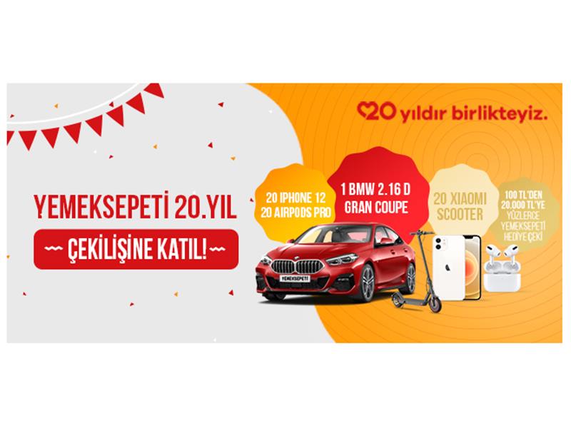 Yemeksepeti 20. yıl çekilişinde kazananlar belli oldu