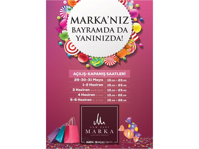 Sur Yapı Marka AVM’nin kapısı bayramda da açık