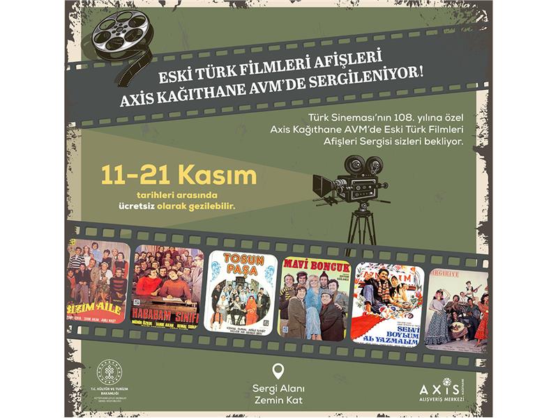 Eski Türk Filmleri Afişleri Sergisi Axis Kağıthane AVM’de