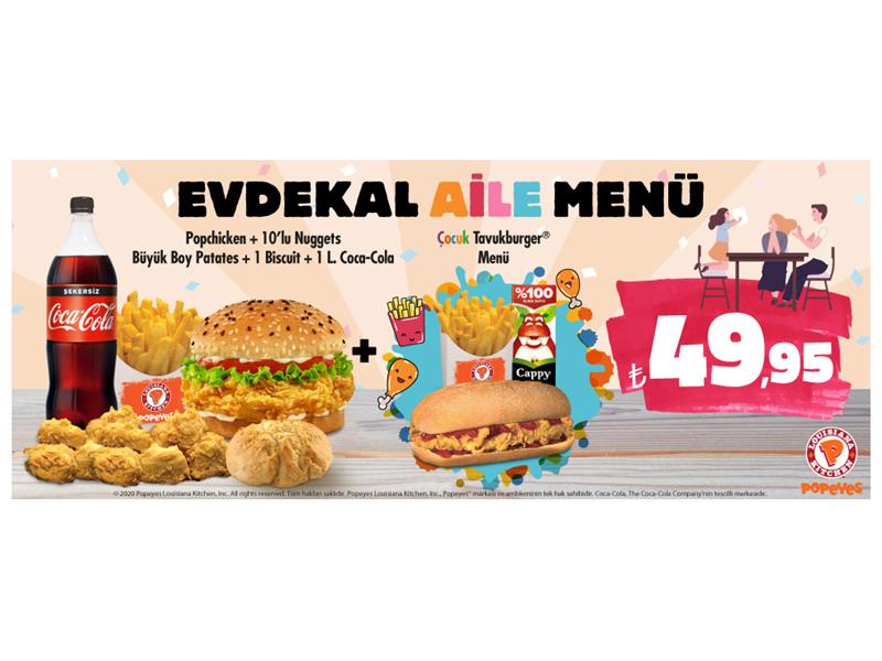 Popeyes’tan “EVDEKAL Aile Menü” Güvenle Kapınızda! 